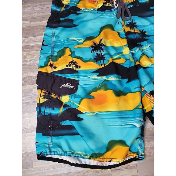 Billabong Board Shorts Mens 38‎ Multicolor Hawaiian Beach Print 11" Inseam - Picture 6 of 13